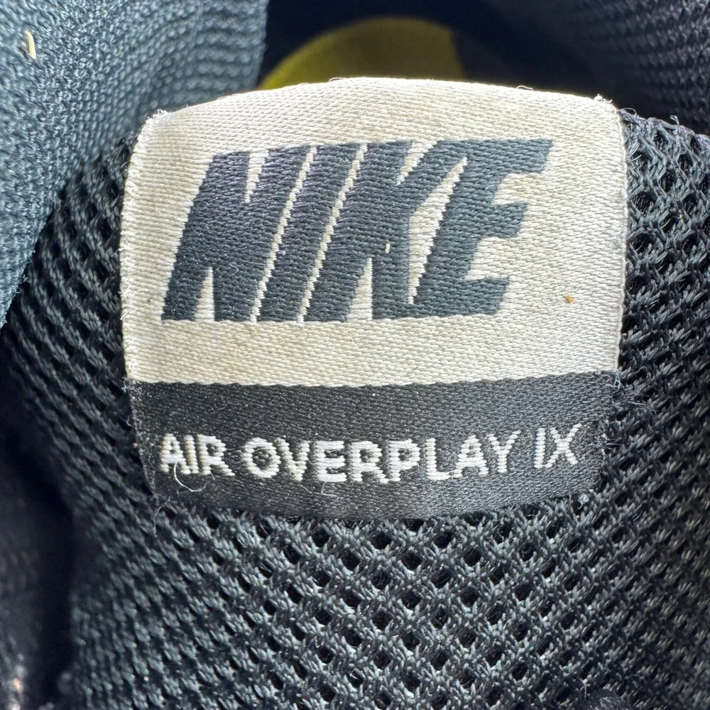 Nike Air Overplay IX Basketball Shoes Mens 10 Black White 832218-001 Mid Top
